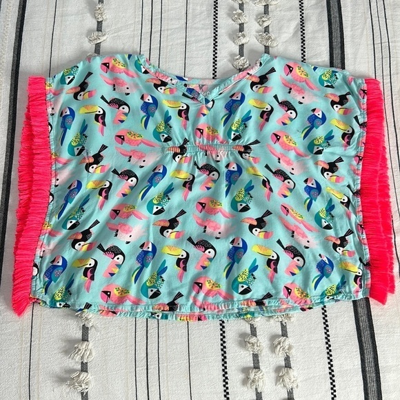 Cat & jack • toucan parrot bird fringe baby swim coverup - Picture 1 of 8